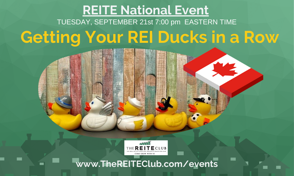 Getting Your REI Ducks in a Row